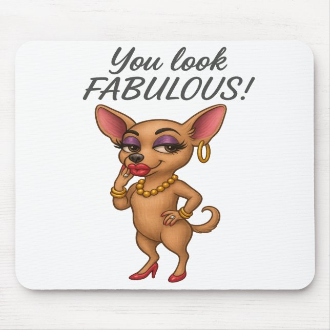 Mousepad Glam Chihuahua (Frente)