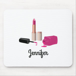 Mousepad Glam-Lábio Rosa E Bela Polonesa Nail Pensada