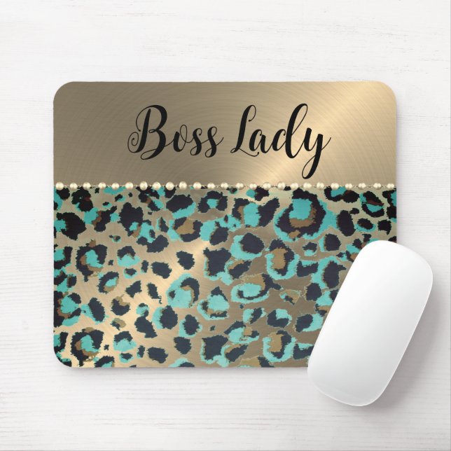 Mousepad "Glam Leopard Boss Lady" (Com mouse)