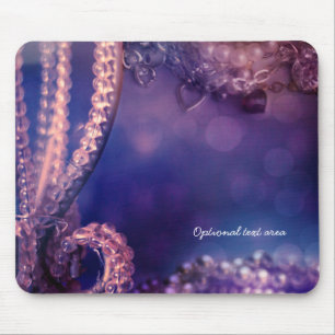 Mousepad Glam Purple Glow Chic Glamour Pérolas Personalizad