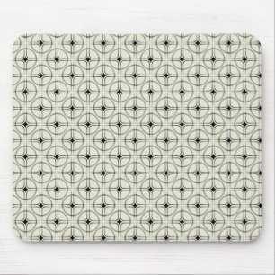 Mousepad Glam retro, preto e marfim