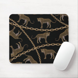 Mousepad glamour do ouro lepard cheetah