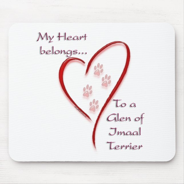 Mousepad Glen of Imaal Terrier Heart Pertence (Frente)