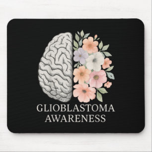 Mousepad Glioblastoma Floral Sensibilização Mês Cancer Cére