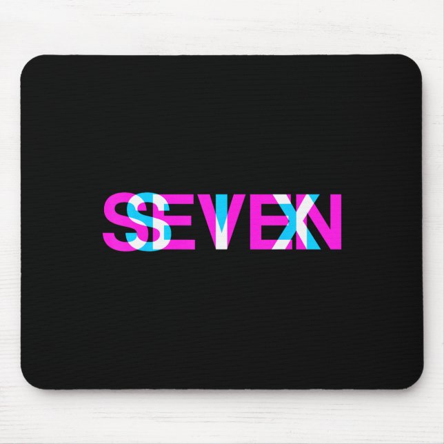 Mousepad Glitch Optical Illusion Six Seven 6 7 Meme Gen Alp (Frente)