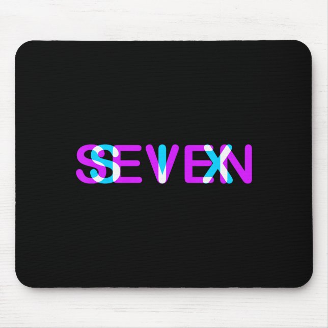 Mousepad Glitch Optical Illusion Six Seven 6 7 Meme Gen Alp (Frente)