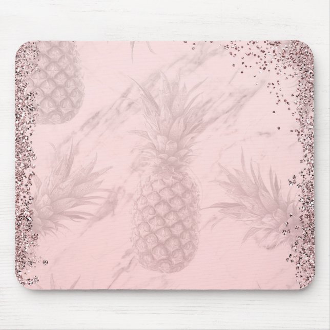 Mousepad Gliteira Dourada Rosa Rosa Rosa Rosa Rosa Rosa Ros (Frente)
