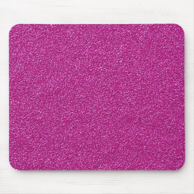 Mousepad Gliteira Festiva Cor-de-Rosa Romântica (Frente)