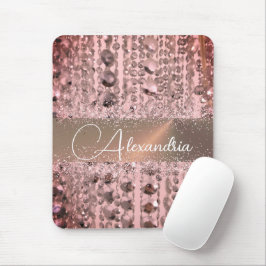 Mousepad Gliteria de Miçangas com Blush de Rosa de Chic