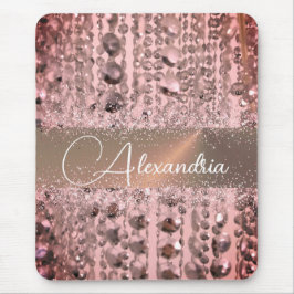 Mousepad Gliteria de Miçangas com Blush de Rosa de Chic