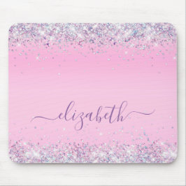 Mousepad Glitter Confetti - Pad de Mouse Personalizado Rosa