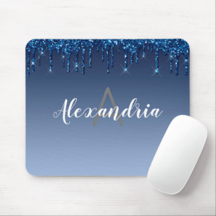 Mousepad Glitter de Disposição Azul Personalizado