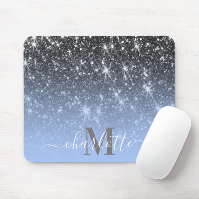 Mousepad Glitter de Prata (Com mouse)