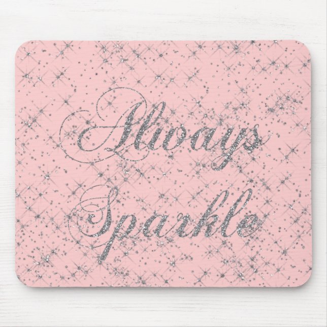 Mousepad Glitter de Prata Sparkle (Frente)