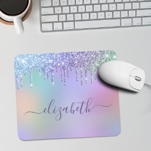 Mousepad Glitter do Arco-Íris Personalizado