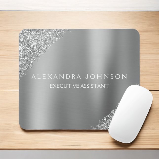 Mousepad Glitter do Silver Business Professional Sparkle (Criador carregado)