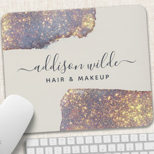 Mousepad Glitter Dourado Roxo Iridescente