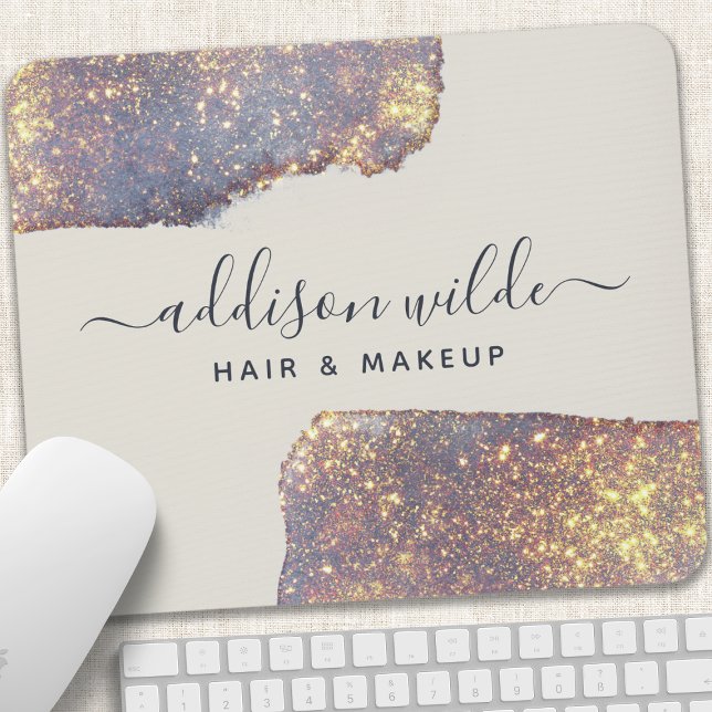 Mousepad Glitter Dourado Roxo Iridescente (Criador carregado)