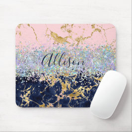 Mousepad Glitter e mármore personalizados