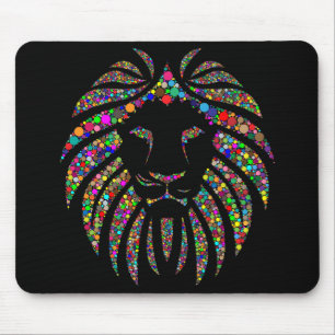 Mousepad Glitter-Lion Selvagem Personalizada