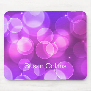 Mousepad Glitter Roxo Personalizado Girly