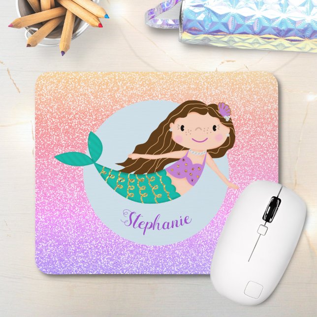 Mousepad Glitter Sereia Bastante Personalizado (Criador carregado)