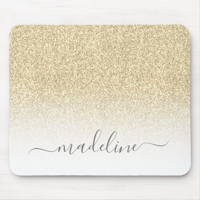 Mousepad Glitter Sparkle Dourado (Frente)