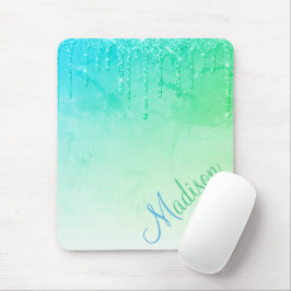 Mousepad Glitter Verde Ombré Glam Sparkles