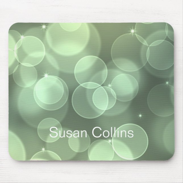 Mousepad Glitter Verde Personalizado Rapariga (Frente)