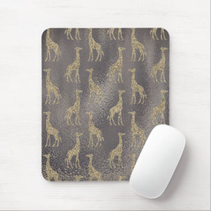 Mousepad Glittery Girafa on Glossy Cinza
