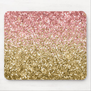 Mousepad Glitzy Dourado Brilho brilhante   
