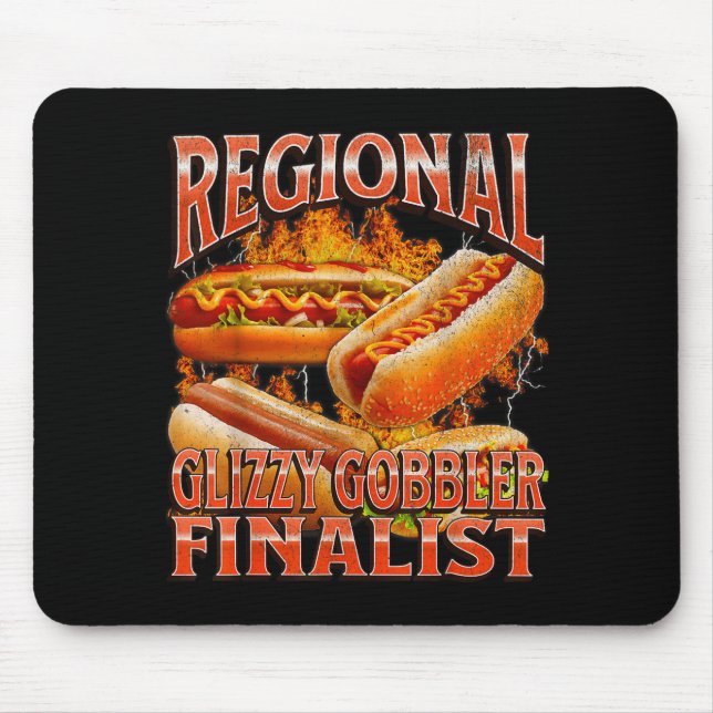 Mousepad Glizzy Gobbler Funny Wiener Hot Dog Meme Bootleg G (Frente)