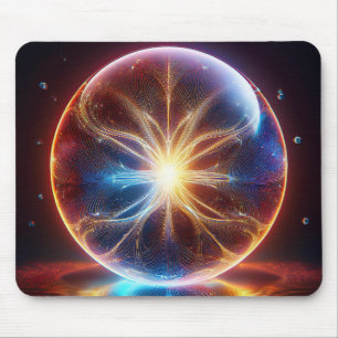 Mousepad Globe de vidro transparente Dentro de arcos elétri