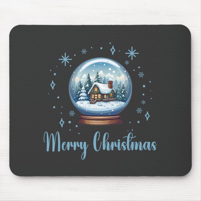 Mousepad Globo de Natal - Magia da Neve (Frente)