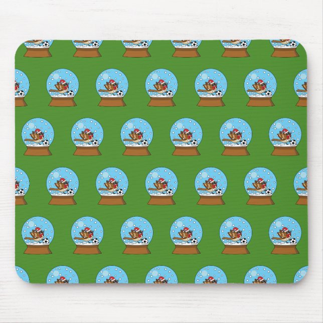 Mousepad Globo de Neve com Jogador de Esparto Bonito (Frente)