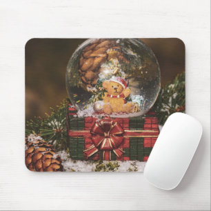 Mousepad Globo de neve com Urso Bonito