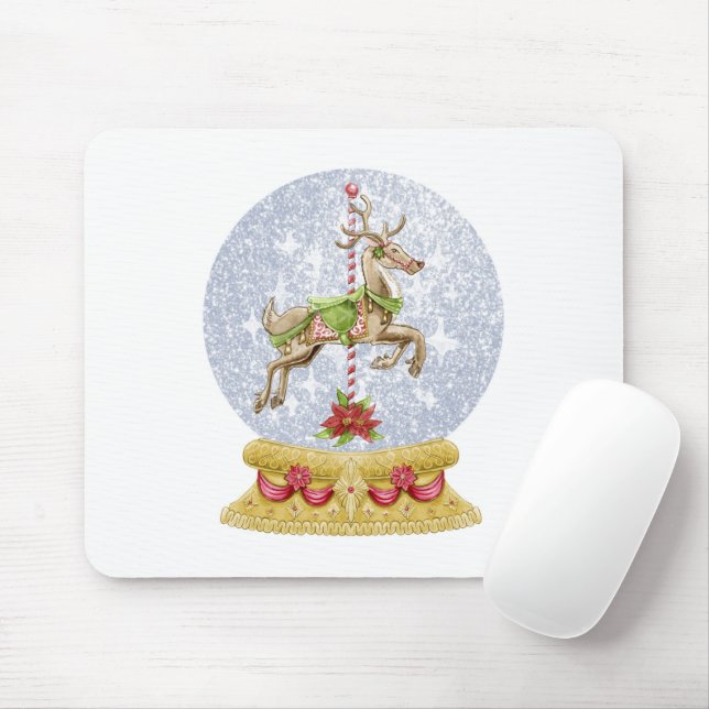 Mousepad Globo de neve de Reindeer (Com mouse)