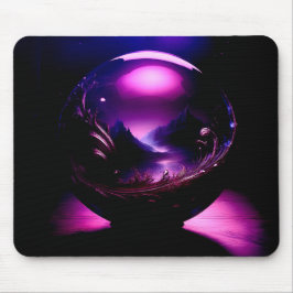 Mousepad Globo Puro Transparente com Paisagem Montanhosa