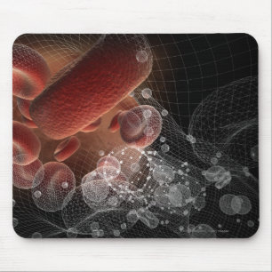 Mousepad Glóbulos vermelhos no wireframe