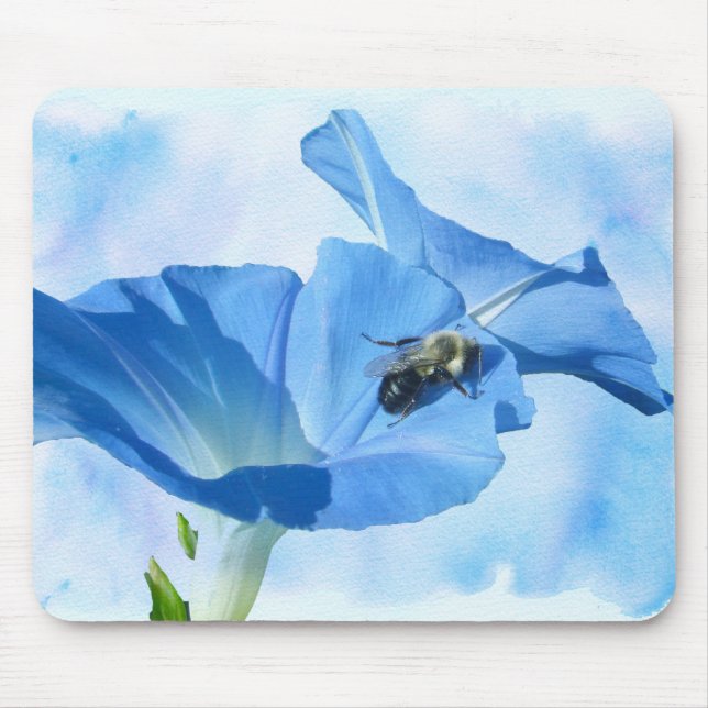 Mousepad Glória da Manhã Azul e Abóbora (Frente)