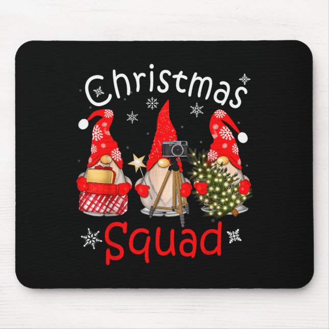 Mousepad Gnome Christmas Squad Group Matching Christmas Par (Frente)