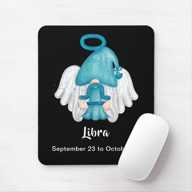 Mousepad Gnome Libra - Símbolo de Astrologia Anjo - Pad do  (Com mouse)