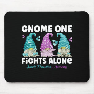 Mousepad Gnome masculino um luta sozinho prevenção conscien
