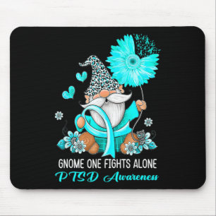 Mousepad Gnome One luta sozinho o guerreiro Teal Ribbon Pts