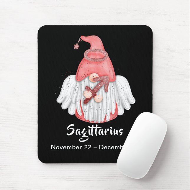 Mousepad Gnome Sagittarius Astrology Sign Angel (Com mouse)