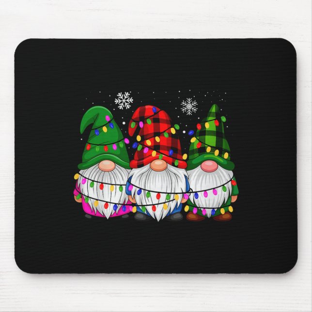 Mousepad Gnomes Family Matching Pjs Men Women Funny Xmas Ho (Frente)