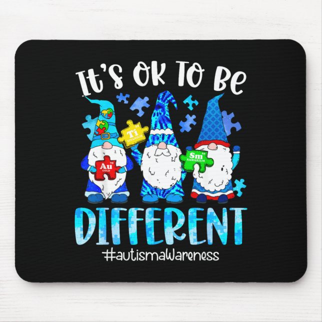 Mousepad Gnômicos fofos conscientização sobre autismo para  (Frente)