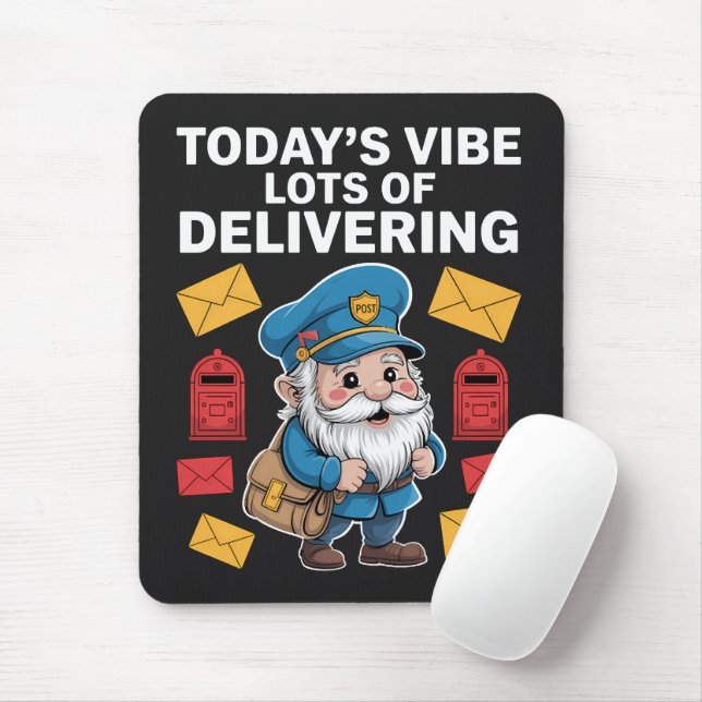 Mousepad Gnomo Carteiro Correio (Com mouse)