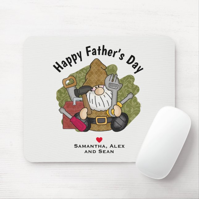 Mousepad Gnomo de Jardim do Handyman Personalizado (Com mouse)