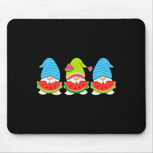 Mousepad Gnomo de Verão Comendo Uma Melancia Gnomos Natal